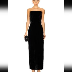 LPA Black VELVET Strapless Gown